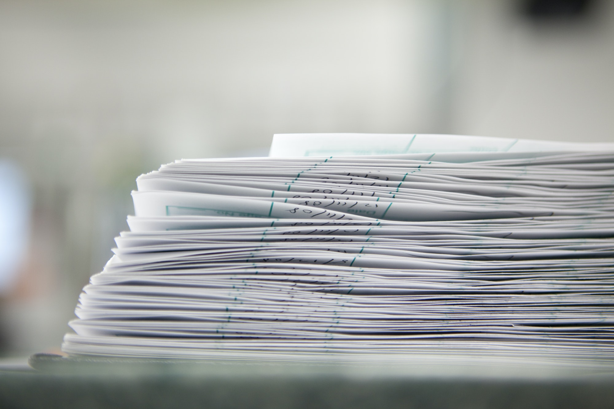 Documents On Table At Laboratory